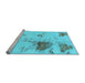 Sideview of Machine Washable Abstract Light Blue Modern Rug, wshabs2070lblu