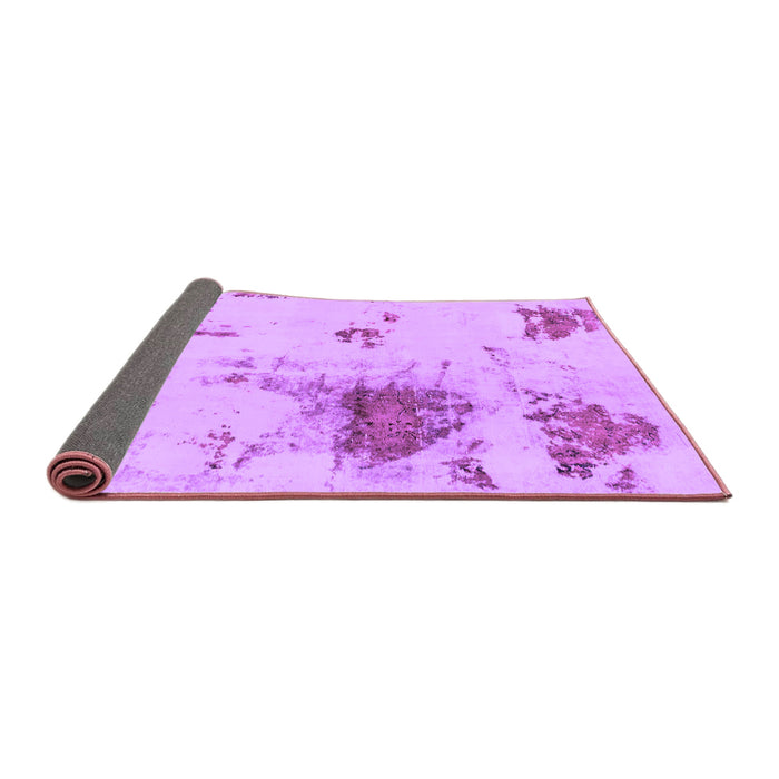Sideview of Abstract Purple Modern Rug, abs2070pur