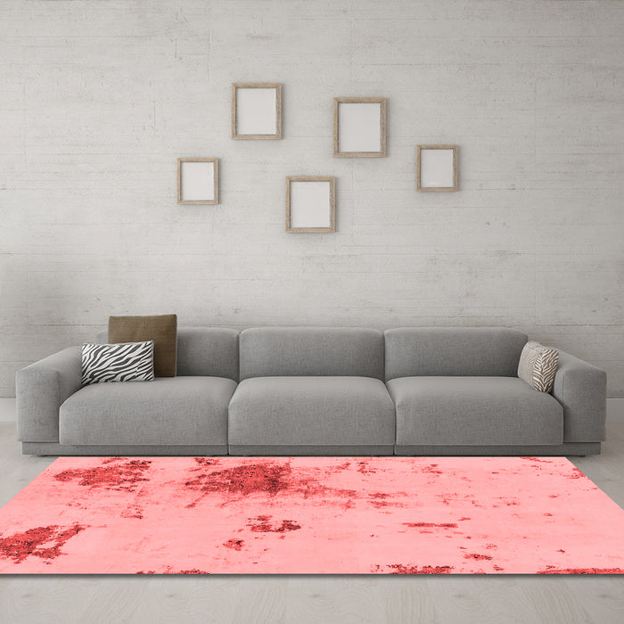 Modern Red Washable Rugs