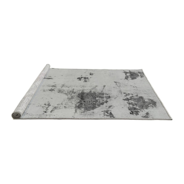 Sideview of Machine Washable Abstract Gray Modern Rug, wshabs2070gry