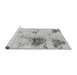 Sideview of Machine Washable Abstract Gray Modern Rug, wshabs2070gry