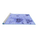 Sideview of Machine Washable Abstract Blue Modern Rug, wshabs2070blu