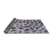 Sideview of Abstract Blue Gray Modern Rug, abs2071