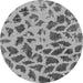 Round Abstract Gray Modern Rug, abs2071gry