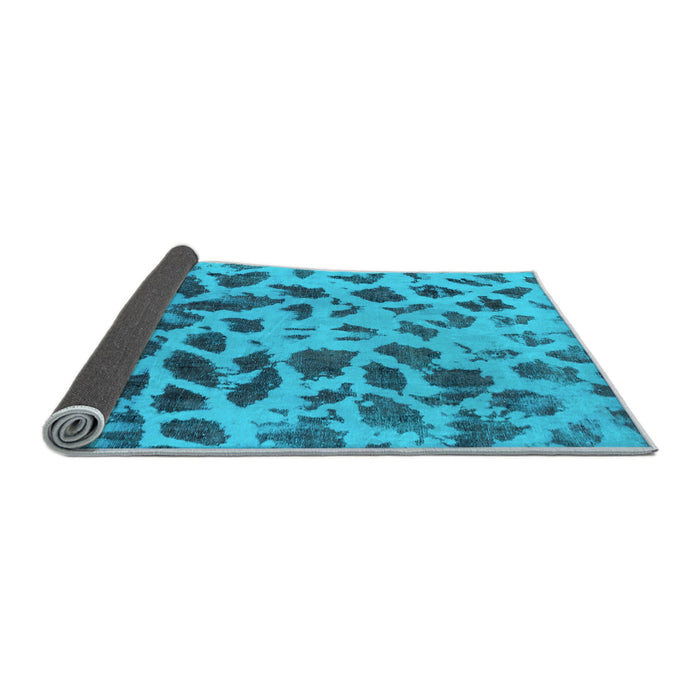 Sideview of Abstract Light Blue Modern Rug, abs2071lblu