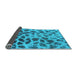 Sideview of Abstract Light Blue Modern Rug, abs2071lblu