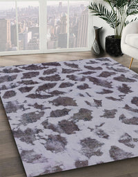 Abstract Blue Gray Modern Rug, abs2071