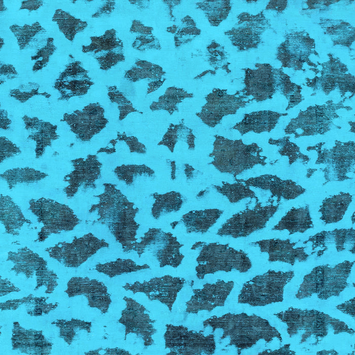 Square Machine Washable Abstract Light Blue Modern Rug, wshabs2071lblu