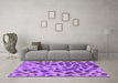 Machine Washable Abstract Purple Modern Area Rugs in a Living Room, wshabs2071pur