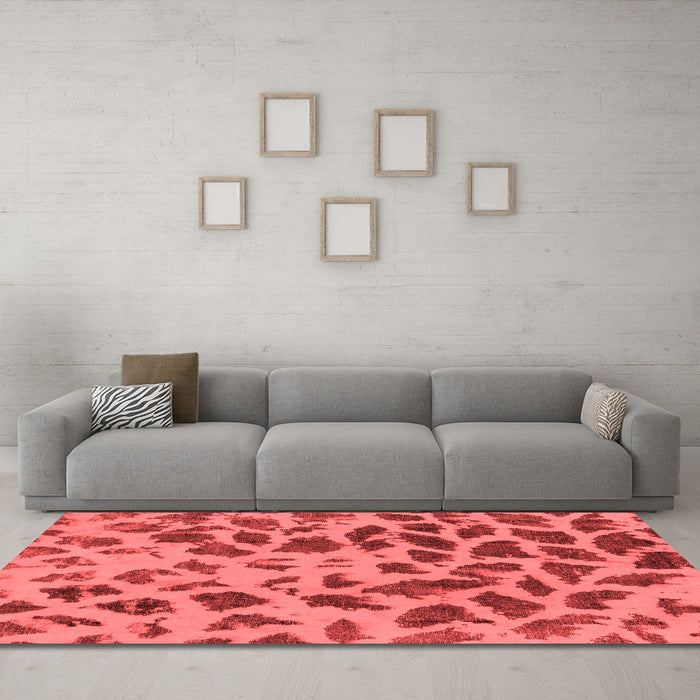 Modern Red Washable Rugs