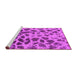 Sideview of Machine Washable Abstract Pink Modern Rug, wshabs2071pnk