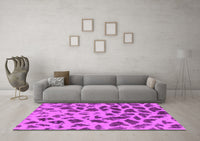 Machine Washable Abstract Pink Modern Rug, wshabs2071pnk