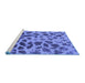 Sideview of Machine Washable Abstract Blue Modern Rug, wshabs2071blu