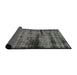 Sideview of Abstract Gunmetal Gray Persian Rug, abs2072