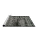 Sideview of Machine Washable Abstract Gunmetal Gray Rug, wshabs2072