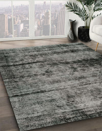 Abstract Gunmetal Gray Persian Rug, abs2072