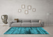 Machine Washable Persian Light Blue Bohemian Rug in a Living Room, wshabs2072lblu