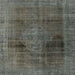 Square Abstract Charcoal Gray Modern Rug, abs2073