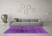 Machine Washable Abstract Purple Modern Area Rugs in a Living Room, wshabs2073pur