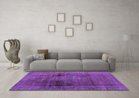 Machine Washable Abstract Purple Modern Rug, wshabs2073pur