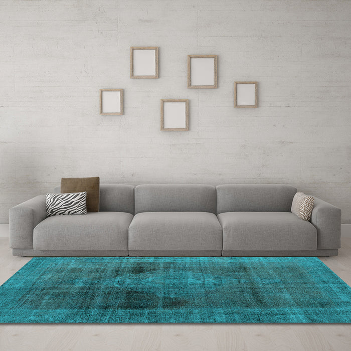 Machine Washable Abstract Light Blue Modern Rug in a Living Room, wshabs2073lblu