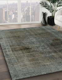 Abstract Charcoal Gray Modern Rug, abs2073