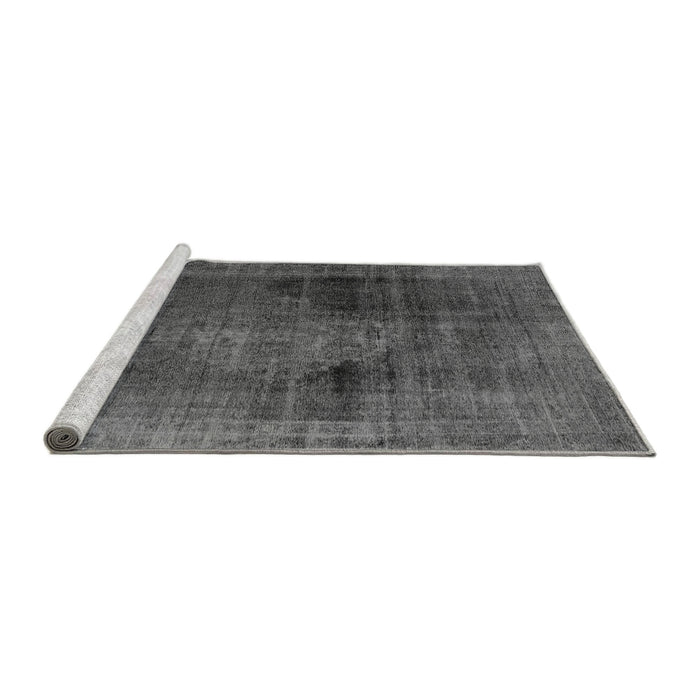 Sideview of Machine Washable Abstract Gray Modern Rug, wshabs2073gry