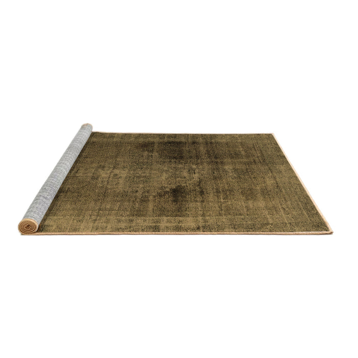 Sideview of Machine Washable Abstract Brown Modern Rug, wshabs2073brn