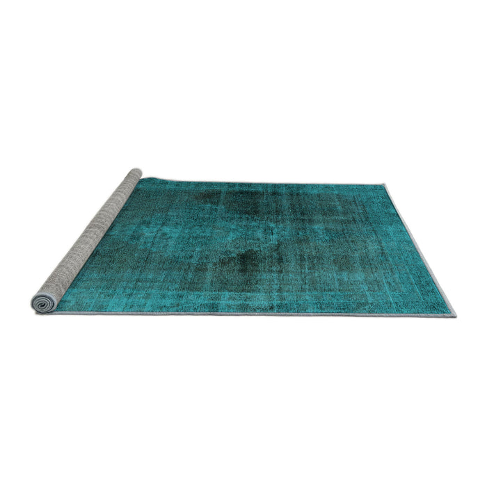 Sideview of Machine Washable Abstract Light Blue Modern Rug, wshabs2073lblu