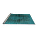 Sideview of Machine Washable Abstract Light Blue Modern Rug, wshabs2073lblu