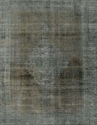 Machine Washable Abstract Western Charcoal Gray Rug, wshabs2073