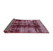 Sideview of Abstract Purple Pink Modern Rug, abs2074