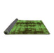 Sideview of Abstract Green Modern Rug, abs2074grn