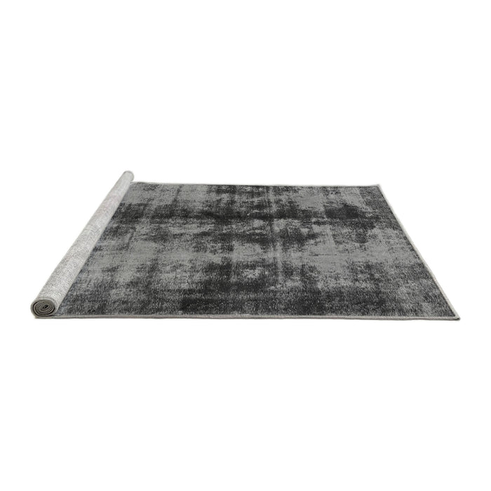Sideview of Machine Washable Abstract Gray Modern Rug, wshabs2074gry