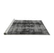 Sideview of Machine Washable Abstract Gray Modern Rug, wshabs2074gry