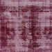 Square Machine Washable Abstract Purple Pink Rug, wshabs2074