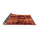 Sideview of Abstract Orange Modern Rug, abs2074org