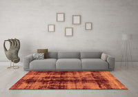 Machine Washable Abstract Orange Modern Rug, wshabs2074org