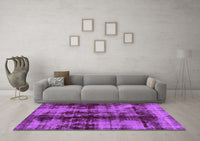 Machine Washable Abstract Purple Modern Rug, wshabs2074pur