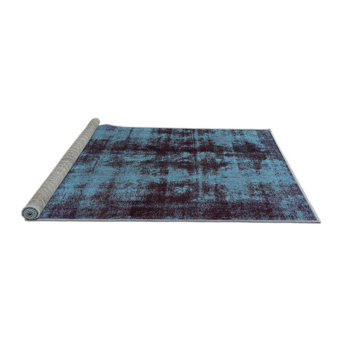 Sideview of Machine Washable Abstract Light Blue Modern Rug, wshabs2074lblu
