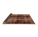 Sideview of Abstract Brown Modern Rug, abs2074brn