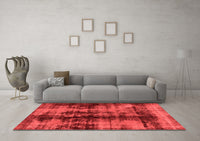 Machine Washable Abstract Red Modern Rug, wshabs2074red
