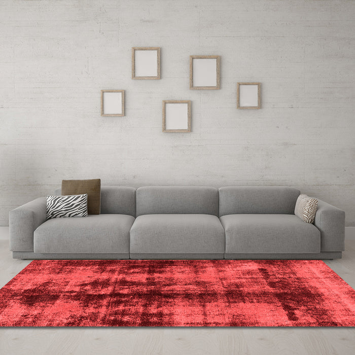 Modern Red Washable Rugs