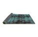 Sideview of Abstract Turquoise Modern Rug, abs2074turq