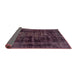 Sideview of Abstract Mauve Taupe Purple Persian Rug, abs2075