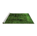 Sideview of Machine Washable Persian Green Bohemian Area Rugs, wshabs2075grn