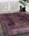 Machine Washable Abstract Mauve Taupe Purple Rug in a Family Room, wshabs2075