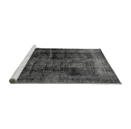 Sideview of Machine Washable Persian Gray Bohemian Rug, wshabs2075gry