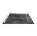 Sideview of Machine Washable Persian Gray Bohemian Rug, wshabs2075gry