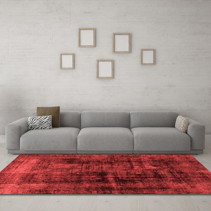 Bohemian Red Washable Rugs